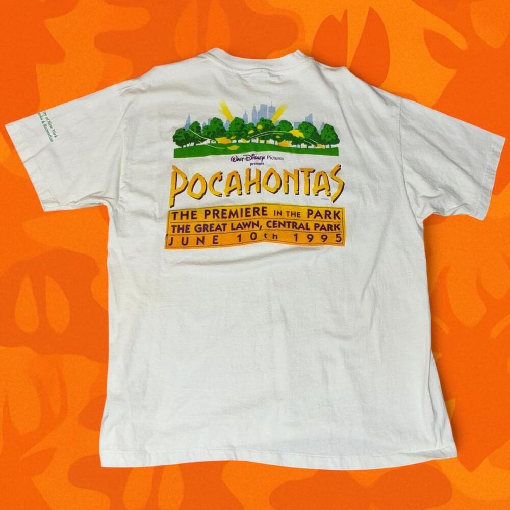 vintage 1995 Pocahontas "The Premiere in the Park" film premiere NYC T-shirt